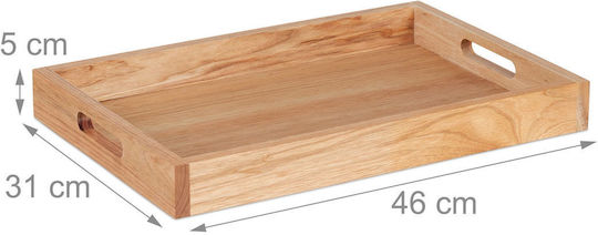 Relaxdays Wooden Serving Tray 46x31cm