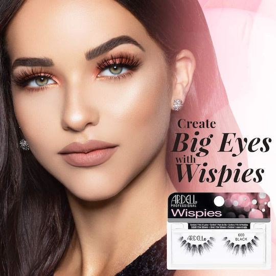 Ardell Wispies Self-Adhesive Βλεφαρίδες 600 Μαύρες