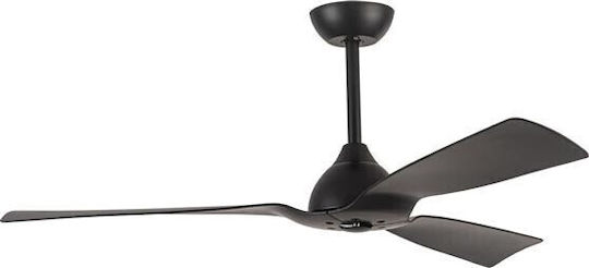 Eurolamp Deckenventilator 127cm mit Leuchte Schwarz
