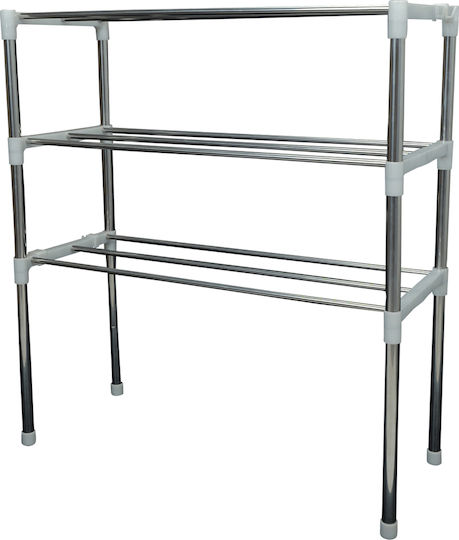 Uncle George Boden Badezimmerregal Metallisch 60x25x65cm Schwarz
