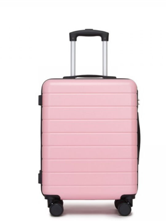 Miss Lulu Cabin Hard Travel Suitcase Pink Height 55cm