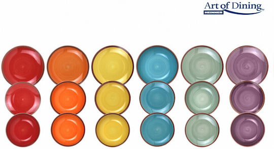 Heinner Multicolour Ceramic Dinnerware Set 18pcs