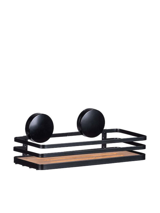 Wenko Wall Mounted Bathroom Shelf Metallic 12.5x26.5x11cm Black
