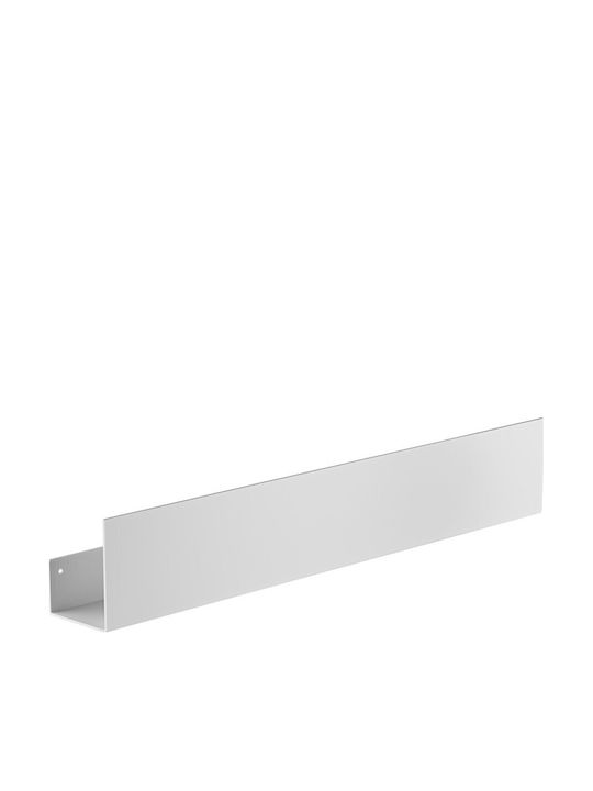Verdi Montat pe perete Raft Baie Metal Albă