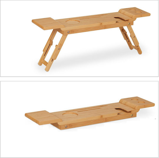 Natural Bamboo Bathtub Tray 7 Compartments 4 X 70 X 15.5 Cm Brown Natural Bamboo Bathtub Tray 7 Compartments 4 X 70 X 15.5 Cm Brown