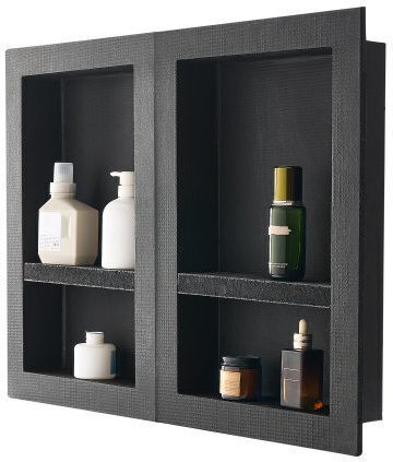 Vevor An der Wand montiert Badezimmerregal Kunststoff Schwarz