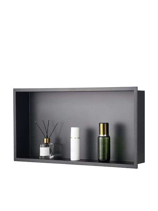 Vevor Corner Wall Mounted Bathroom Shelf Metallic Black