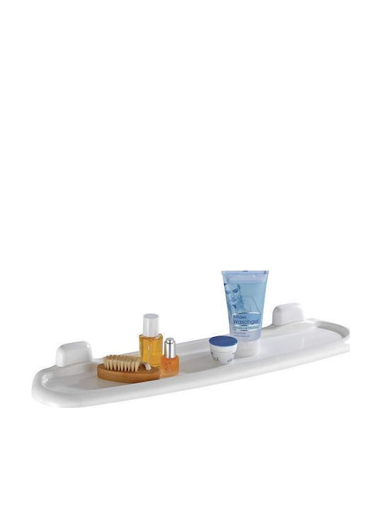 Wenko Pure Wall Mounted Bathroom Shelf Plastic 58x14x5.5cm White