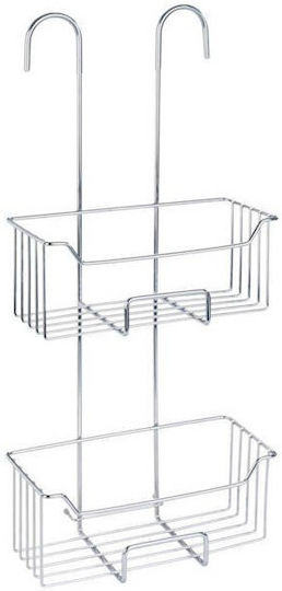 Wenko Milo Montat pe perete Raft Baie Metal 55x25x14cm Argintie Wenko Milo Montat pe perete Raft Baie Metal 55x25x14cm Argintie