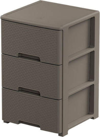 ArtPlast Επιδαπέδια Ραφιέρα Μπάνιου Πλαστική 39x38.5x61cm Γκρι