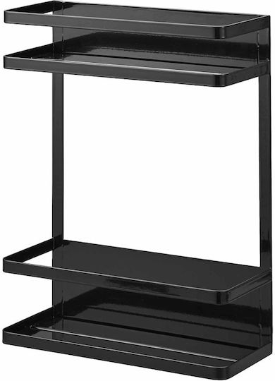 Yamazaki Επιτοίχια Ραφιέρα Μπάνιου Μεταλλική 28x11.5x40cm Μαύρη