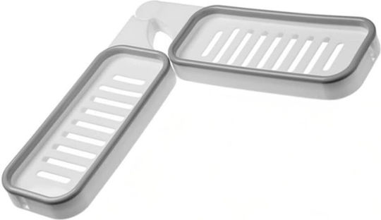 Uncle George Corner Wall Mounted Bathroom Shelf Plastic Gray