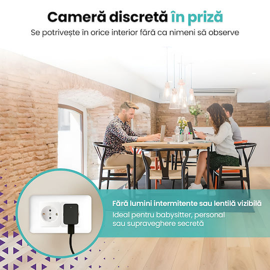 Cameră Spion Ascunsă În Încărcător Usb Wifi Full Hd 1080p Detectare Mișcare Aplicație Hdlivecam Vizualizare Live Înregistrare În Buclă Design Discret