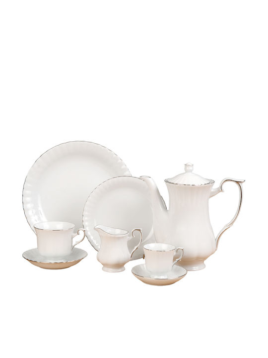 Cryspo Trio Ivona Platin Porcelain Dinnerware Set 20pcs