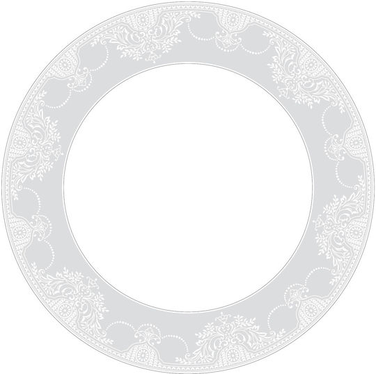 Cryspo Trio Deco Classico White Porcelain Dinnerware Set 20pcs