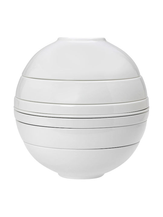 Cryspo Trio White Porcelain Dinnerware Set 7pcs