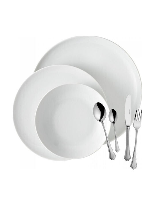 Lubiana Alb Porțelan Set de Vase 104buc