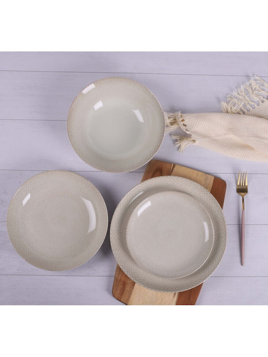 Cryspo Trio White Porcelain Dinnerware Set 20pcs