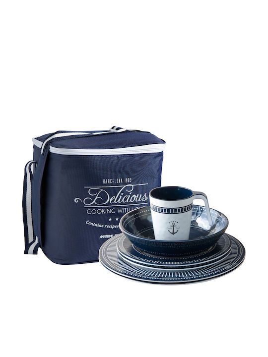 Marine Business White Porcelain Dinnerware Set 24pcs