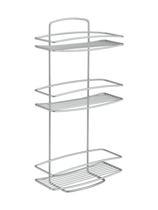Metaltex Onda Стенен Рафт за баня Метален с 3 рафта 26x11x53см Сребриста