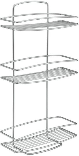 Metaltex Onda An der Wand montiert Badezimmerregal Metallisch mit 3 Regalböden 26x11x53cm Silber Metaltex Onda An der Wand montiert Badezimmerregal Metallisch mit 3 Regalböden 26x11x53cm Silber