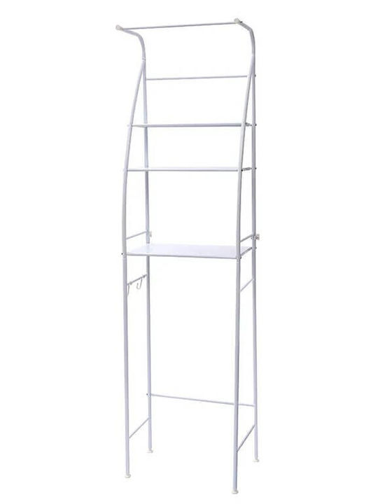 TW-203-024-002 Подов Рафт за баня Метален с 3 рафта 43.5x25x160см Бял