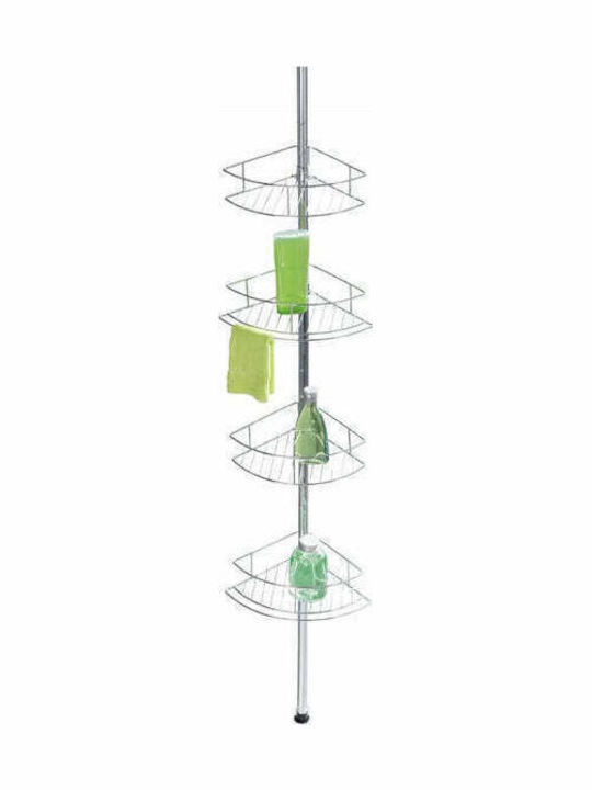 Wenko Dolcedo An der Wand montiert Badezimmerregal Inox mit 4 Regalböden 31x23x275cm Silber