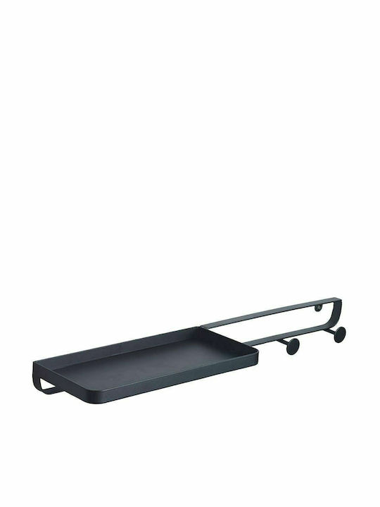 Kleine Wolke Framework Shelf Montat pe perete Raft Baie Metal 50.4x12x5.2cm Neagră
