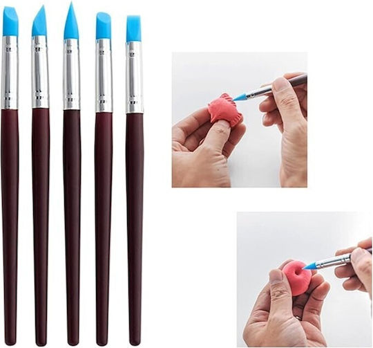 Set De Unelte Pentru Modelare Și Sculptură Lut Zola 40 Ustensile Plastic Lemn Oțel Cutie De Depozitare 58 X 22 Cm
