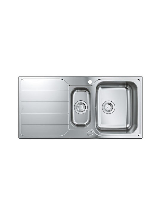 Grohe Drop-In Kitchen Sink Inox L97xW50cm Gray