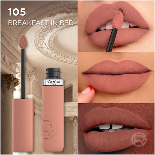L'Oreal Paris Matte Resistance Long Lasting Liquid Lipstick Matte 105 Breakfast In Bed