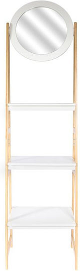 The Home Deco Factory Επιδαπέδια Ραφιέρα Μπάνιου Bamboo με 3 Ράφια 43x36x163cm