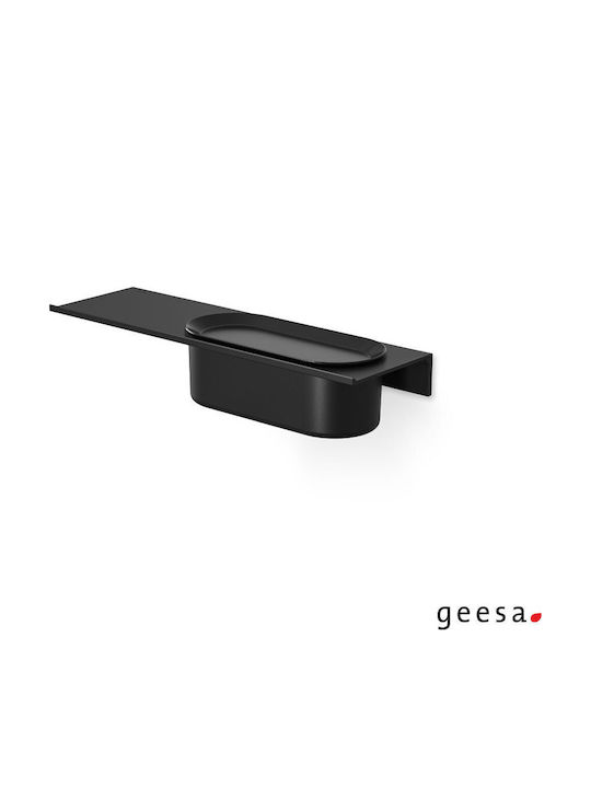 Geesa Montat pe perete Raft Baie Metal 40x12.5x7.6cm Neagră