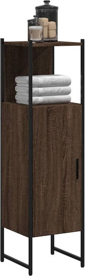 vidaXL Επιδαπέδια Ραφιέρα Μπάνιου Ξύλινη 33x33x120.5cm Καφέ vidaXL Επιδαπέδια Ραφιέρα Μπάνιου Ξύλινη 33x33x120.5cm Καφέ