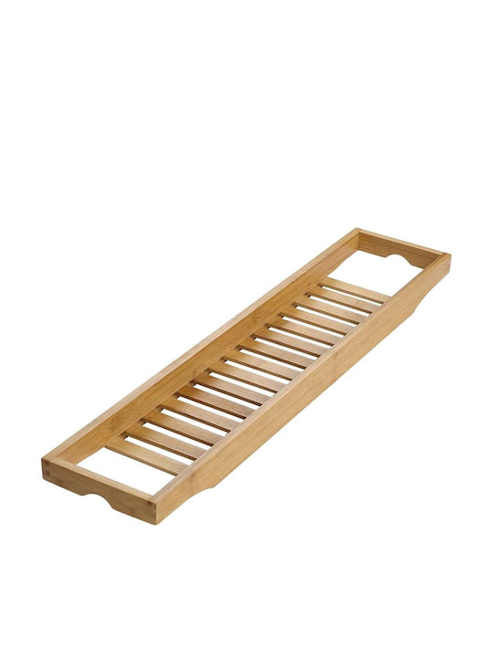 Επιτοίχια Ραφιέρα Μπάνιου Bamboo 70x15x4cm Καφέ