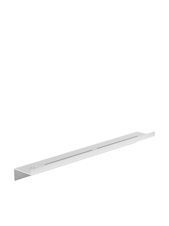 Verdi Wall Mounted Bathroom Shelf Metallic 70x9.3x7cm White