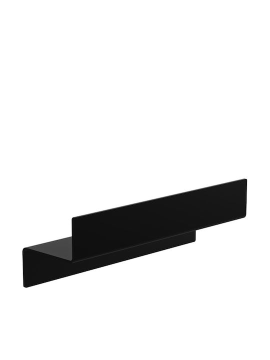 Verdi Wall Mounted Bathroom Shelf Metallic 30x9x12cm Black
