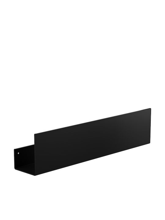 Verdi Επιτοίχια Ραφιέρα Μπάνιου Μεταλλική 50x9x12cm Μαύρη