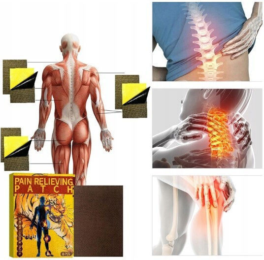 ShuJin HuoXue Analgetische Thermische Aufnäher für Muskeln Knochen & Gelenke 8 Stück