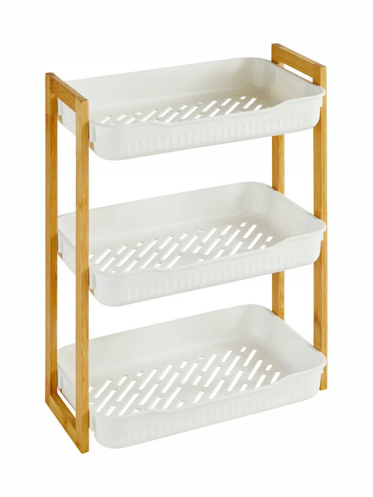 5Five Floor Bathroom Shelf Plastic 35x20.5x45cm White