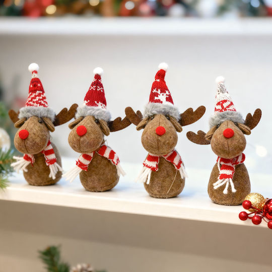 Christmas Decoration Reindeer Elf 18 Cm Textile Figurine 4 Models