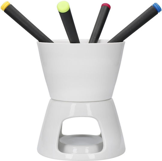 Kitchen Craft Vas pentru Fondue cu Lumină de Ceai Ceramic pentru 11 Persoane 11x11cm