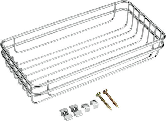 Metaltex Cuba Επιτοίχια Ραφιέρα Μπάνιου Inox με 1 Ράφι 22x11x5cm