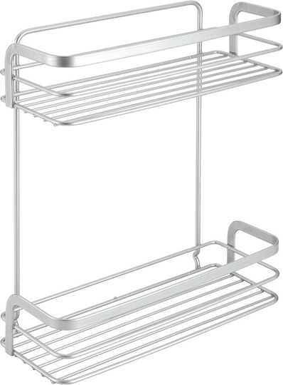 Metaltex 404814 An der Wand montiert Badezimmerregal Metallisch mit 2 Regalböden 26x10x30cm Silber Metaltex 404814 An der Wand montiert Badezimmerregal Metallisch mit 2 Regalböden 26x10x30cm Silber
