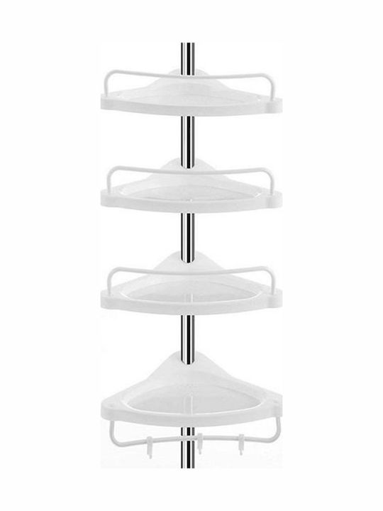 Factory MW-832 Corner Wall Mounted Bathroom Shelf Plastic with 4 Shelves 33x21.5x320cm White