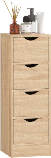 HomCom Boden Badezimmerregal Hölzernes 29x29x83cm