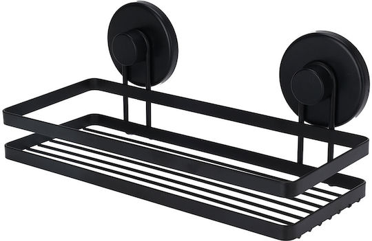 MRShome Raft De Baie Montat Pe Perete Metalic 25x10x8.7cm Neagră