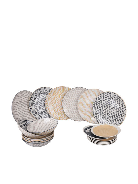 Villa D'Este White Porcelain Dinnerware Set 18pcs