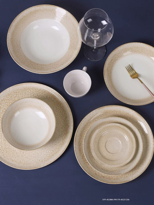 Cryspo Trio White Porcelain Dinnerware Set 20pcs