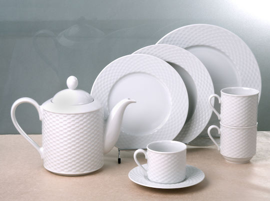 Cryspo Trio Polo Alb Porțelan Set de Vase 34.000.40 20buc